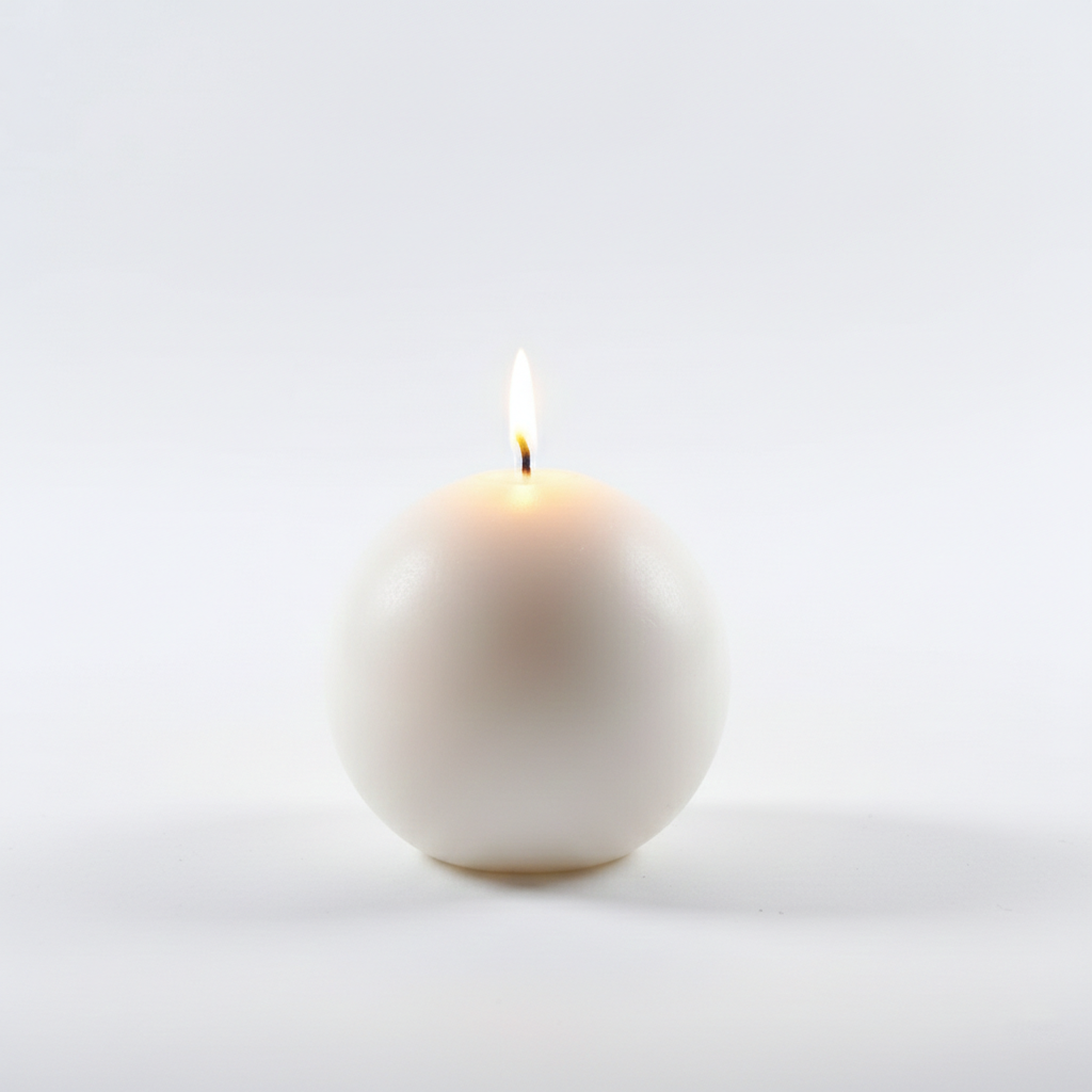 Minimalist Round Spherical Designer Candle