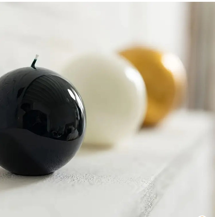 Iridescent Glossy Sphere Designer Candleuct